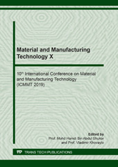 E-book, Material and Manufacturing Technology X, Trans Tech Publications Ltd