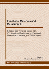 E-book, Functional Materials and Metallurgy III, Trans Tech Publications Ltd
