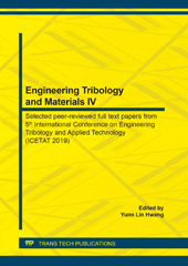 E-book, Engineering Tribology and Materials IV, Trans Tech Publications Ltd