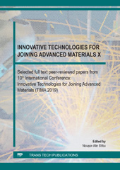 E-book, Innovative Technologies for Joining Advanced Materials X, Trans Tech Publications Ltd