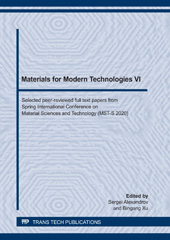 E-book, Materials for Modern Technologies VI, Trans Tech Publications Ltd