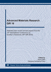 E-book, Advanced Materials Research QiR 16, Trans Tech Publications Ltd