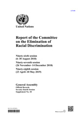 E-book, Report of the Committee on the Elimination of Racial Discrimination, Seventy-fourth Session : Ninety-sixth Session (6-30 August 2018), Ninety-seventh Session (26 November-14 December 2018), Ninety-eighth Session (23 April-10 May 2019), United Nations Publications