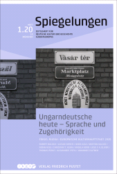 E-book, Ungarndeutsche heute - Sprache und Zugehörigkeit : Spiegelungen. Zeitschrift für deutsche Kultur und Geschichte Südosteuropas 1.20, Verlag Friedrich Pustet