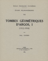 eBook, Tombes géométriques d'Argos, École française d'Athènes