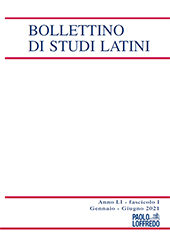 Fascículo, Bollettino di studi latini : LI, 1, 2021, Paolo Loffredo iniziative editoriali