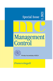 Issue, Management Control : special issue 1, 2021, Franco Angeli