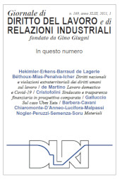 Fascicolo, Giornale di diritto del lavoro e di relazioni industriali : 169, 1, 2021, Franco Angeli