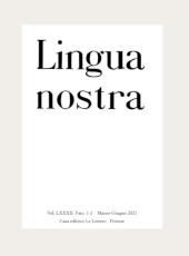 Fascículo, Lingua nostra : LXXXII, 1/2, 2021, Le Lettere