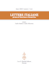 Fascículo, Lettere italiane : LXXIII, 1, 2021, L.S. Olschki