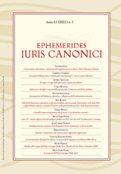Fascicolo, Ephemerides iuris canonici : 61, 1, 2021, Marcianum Press