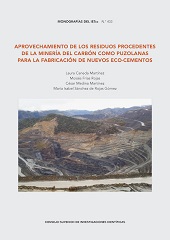 eBook, Aprovechamiento de los residuos procedentes de la minería del carbón como puzolanas para la fabricación de nuevos eco-cementos, CSIC