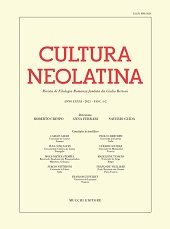 Fascículo, Cultura neolatina : LXXXI, 1/2, 2021, Enrico Mucchi Editore