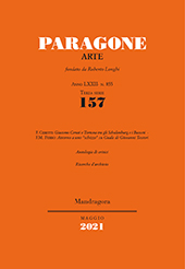 Issue, Paragone : rivista mensile di arte figurativa e letteratura. Arte : LXXII, 157, 2021, Mandragora