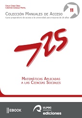 eBook, Matemáticas aplicadas a las ciencias sociales, Gomez Deniz, Emilio, Universidad de Las Palmas de Gran Canaria