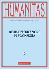 Article, La riforma delle donne e la Bibbia in Savonarola, Morcelliana
