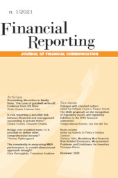 Fascicolo, Financial reporting : bilancio, controlli e comunicazione d'azienda : 1, 2021, Franco Angeli