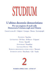 Fascicolo, Studium : rivista bimestrale : 117, 2, 2021, Studium