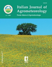 Fascicolo, IJAm : Italian Journal of Agrometeorology : 1, 2021, Firenze University Press