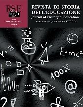 Fascículo, Rivista di storia dell'educazione = Journal of history of education : the official journal of CIRSE : VIII, 1, 2021, Firenze University Press