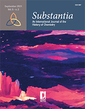 Issue, Substantia : an International Journal of the History of Chemistry : 5, 2, 2021, Firenze University Press