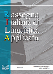 Heft, RILA : Rassegna Italiana di Linguistica Applicata : 1/2, 2021, Bulzoni
