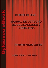 eBook, Derecho civil : manual de derecho de obligaciones y contratos, Fayos Gardó, Antonio, Dykinson