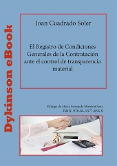 eBook, El Registro de condiciones generales de la contratación ante el control de transparencia material, Cuadrado Soler, Joan, Dykinson