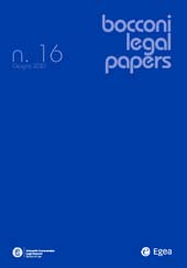 Fascicule, Bocconi Legal Papers : 16, 16, 2021, Egea