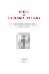 Fascicule, Studi di filologia italiana : LXXIX, 2021, Le Lettere
