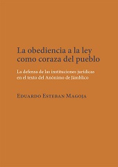 eBook, La obediencia a la ley como coraza del pueblo : la defensa de las instituciones jurídicas en el texto del Anónimo de Jámblico, Dykinson