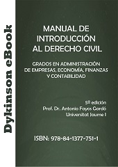 eBook, Manual de introducción al derecho civil : grados en administración y dirección de empresas, economía y finanzas y contabilidad, Dykinson