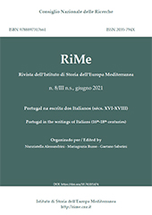 Fascicule, RiMe : rivista dell'lstituto di Storia dell'Europa Mediterranea : 8 nuova serie, III, 2021, ISEM - Istituto di Storia dell'Europa Mediterranea