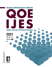 Fascicule, QOE : quaderni dell'osservatorio elettorale = IJES : italian journal of electoral studies : 84, 2, 2021, Firenze University Press