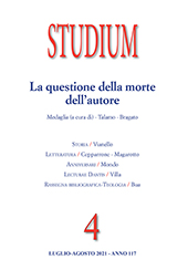 Fascículo, Studium : rivista bimestrale : 117, 4, 2021, Studium
