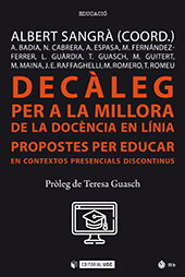 E-book, Decàleg per a la millora de la docència en línia : propostes per educar en contextos presencials discontinus, Editorial UOC