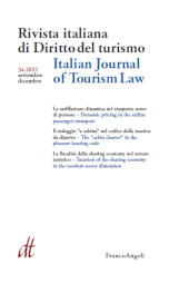 Fascículo, Rivista italiana di diritto del turismo : 34, 3, 2021, Franco Angeli