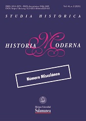 Fascicule, Studia historica : historia moderna : 43, 2, 2021, Ediciones Universidad de Salamanca