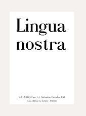Fascicule, Lingua nostra : LXXXII, 3/4, 2021, Le Lettere
