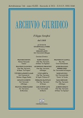 Fascicolo, Archivio giuridico Filippo Serafini : CLIII, 4, 2021, Enrico Mucchi Editore