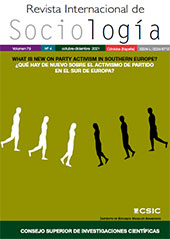 Fascicolo, Revista internacional de sociología : 79, 4, 2021, CSIC, Consejo Superior de Investigaciones Científicas