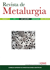 Issue, Revista de metalurgia : 57, 2, 2021, CSIC, Consejo Superior de Investigaciones Científicas