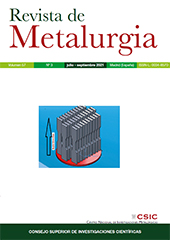 Fascicule, Revista de metalurgia : 57, 3, 2021, CSIC, Consejo Superior de Investigaciones Científicas