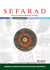 Issue, Sefarad : revista de estudios hebraicos y sefardíes : 81, 2, 2021, CSIC, Consejo Superior de Investigaciones Científicas