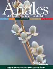 Heft, Anales del Jardín Botánico de Madrid : 78, 2, 2021, CSIC, Consejo Superior de Investigaciones Científicas