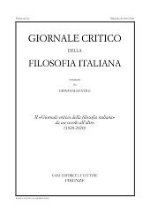 Issue, Giornale critico della filosofia italiana : C, 2, 2021, Le Lettere