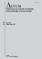 Fascicolo, Aevum : rassegna di scienze storiche, linguistiche e filologiche : XCV, 2, 2021, Vita e Pensiero