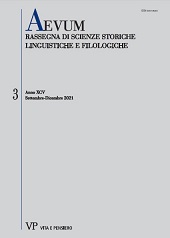 Fascicolo, Aevum : rassegna di scienze storiche, linguistiche e filologiche : XCV, 3, 2021, Vita e Pensiero