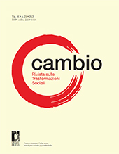 Fascículo, Cambio : rivista sulle trasformazioni sociali : 21, 1, 2021, Firenze University Press