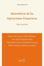 eBook, Matemáticas de las operaciones financieras : video-tutoriales, Editorial Universidad de Almería